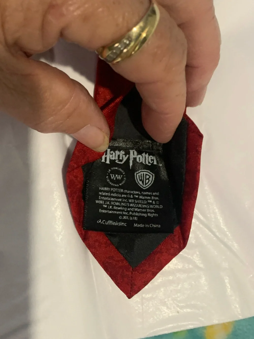 Harry Potter Gryffindor Red & Gold Necktie